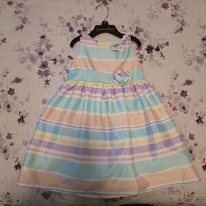 American Princess Pastel Striped Kids Dress
